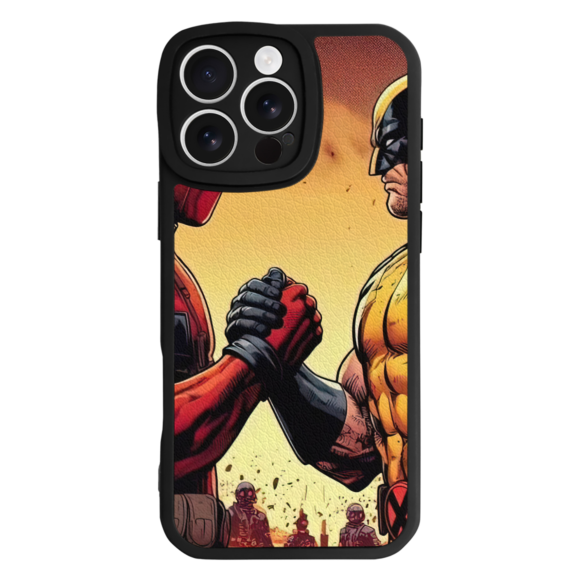 （画像用） Deadpool デッドプール 【iPhone 16シリーズ対応】シリコンスマホケース（レザー調） 材質：シリコン